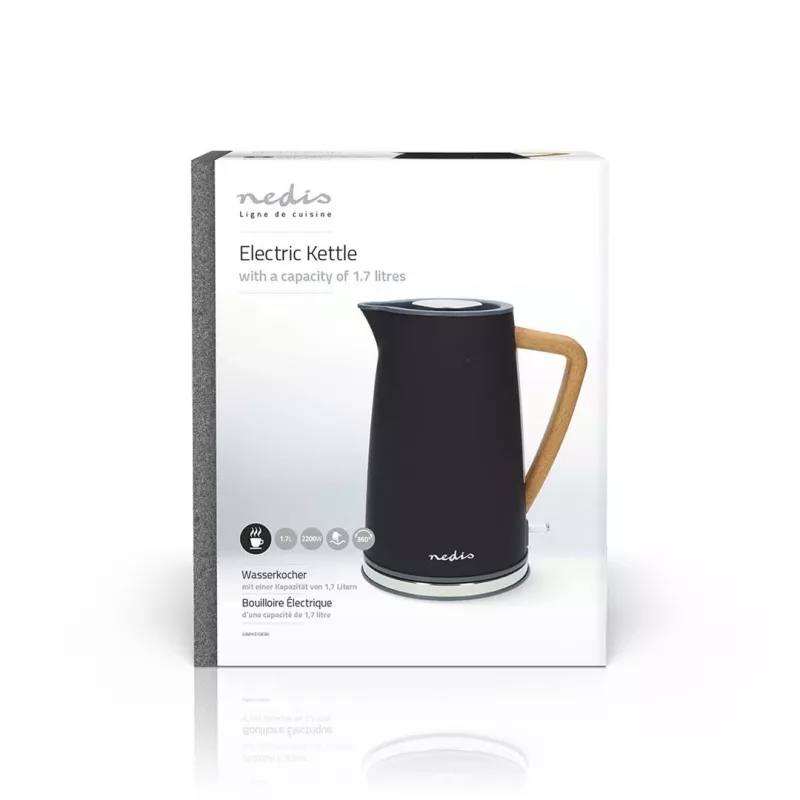 Hervidor de agua Nedis KAWK510EBK 1,7 L 2200 W Negro