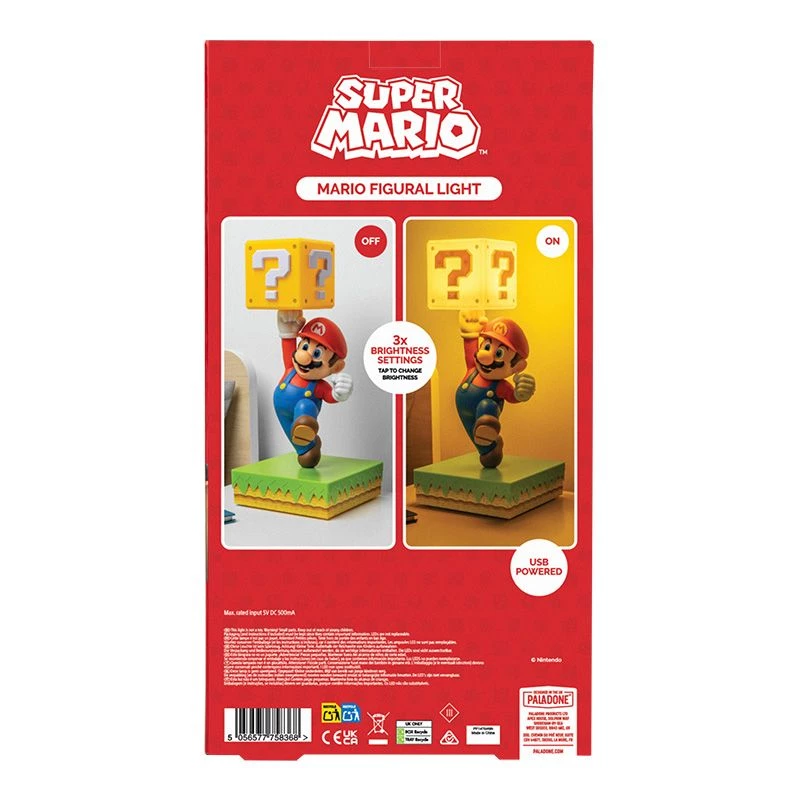 Lámpara de mesa Paladone Super Mario Diorama Light — diorama decorativo iluminado para escritorio o estantería