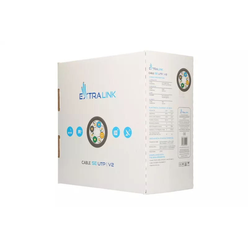 Cable Extralink Twisted-Pair CAT5E UTP (U/UTP) V2 Indoor 305M