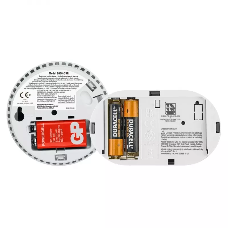Detector de monóxido de carbono K5CO + detector de humo 2030-DSR3 KIDDE
