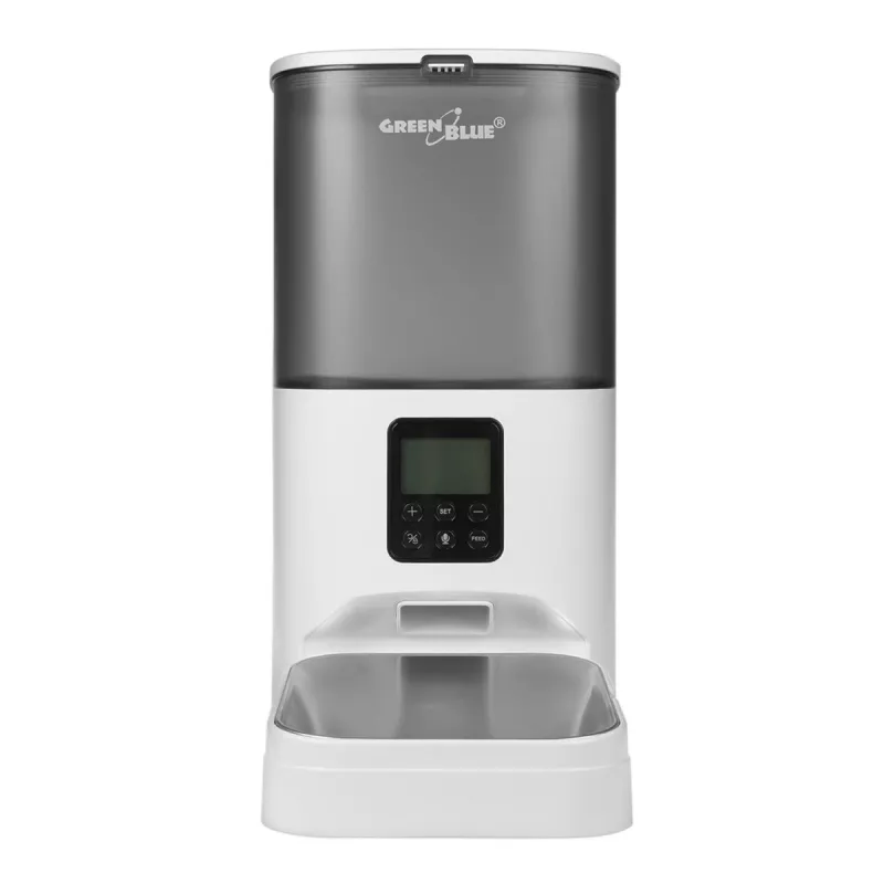 GreenBlue GB393 comedero automático para mascotas, 6 L, USB 5V/1A, blanco