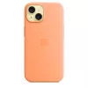 Apple iPhone 15 Funda de silicona con MagSafe – Orange Sorbet