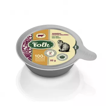 FOLK Jugosa carne de ternera de Warmia - Comida húmeda para gatos - 85 g