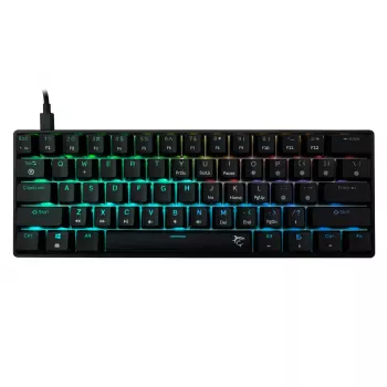Teclado mecánico White Shark Shinobi-2 negro distribución US con switches Brown