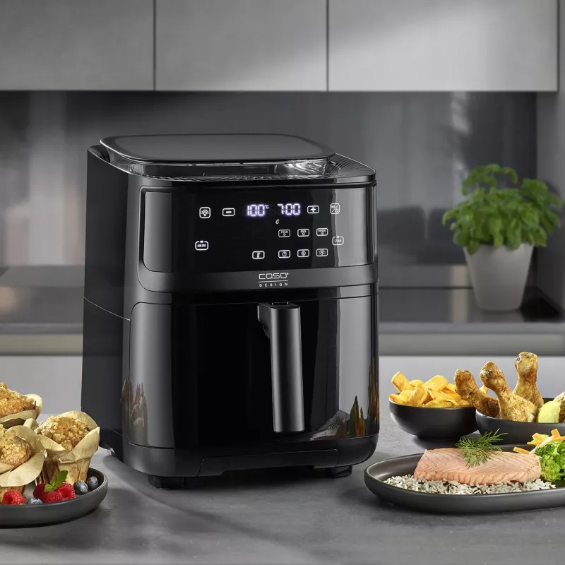 Freidora de aire Caso Steam and AirFry 700, 1700 W, 7 L, negro