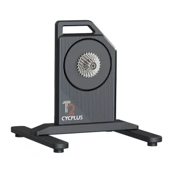 Rodillo de entrenamiento inteligente Cycplus T2H — entrenador de ciclismo de interior, diseño con rueda, control de resistencia interactivo