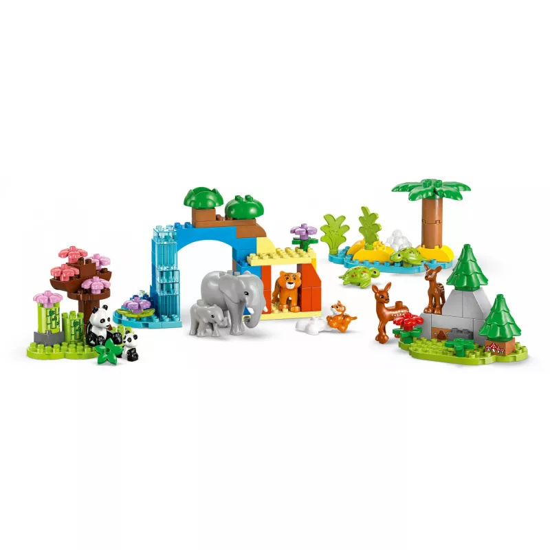 LEGO DUPLO Town Familias de animales salvajes 3 en 1 set de juego 10446 – 92 piezas, a partir de 2 años, 200×220×340 mm