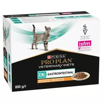 Alimento húmedo para gatos Purina Pro Plan Veterinary Diets EN St/Ox Gastrointestinal 10 x 85 g — pollo, 10×85 g