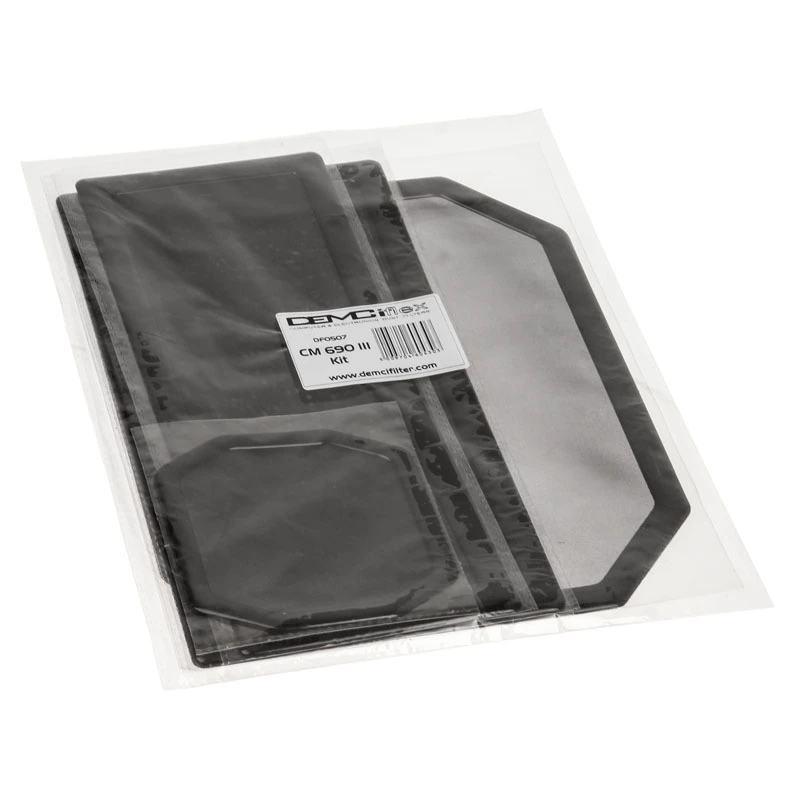 Filtro antipolvo DEMCiflex DF0507 para Cooler Master 690 III, negro, pack de 5