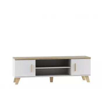 Soporte de TV Cama LOTTA 160 2D2K blanco/sonoma