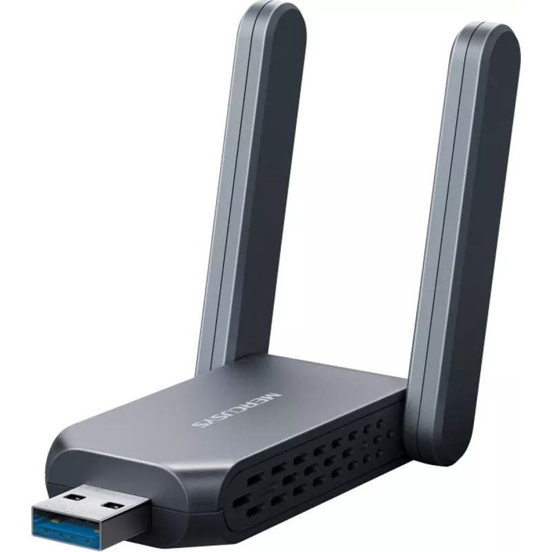 Adaptador USB inalámbrico MERCUSYS MA37BEH — Wi-Fi 7 de alta ganancia (BE6500) compatibilidad USB-C/USB-A