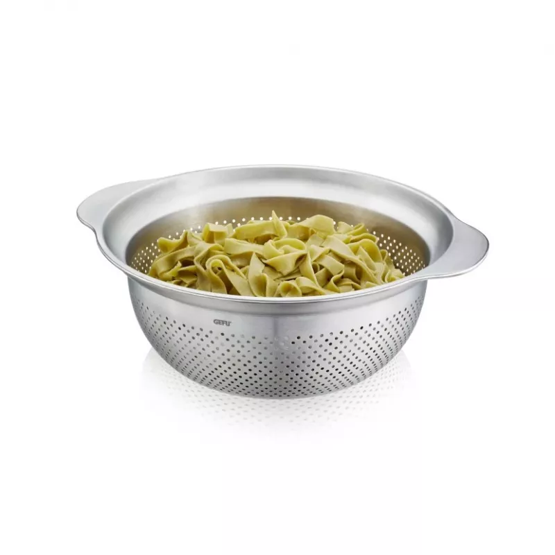 GEFU colador de cocina PREMIO G-28132, 27 cm malla de acero inoxidable, colador de mano