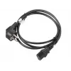 Cable de alimentación LANBERG CA-C13C-11CC-0018-BK — 1,8 m, conector hembra C13 a CEE7/7, C13 en ángulo
