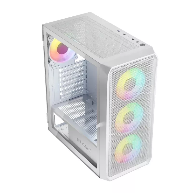 Carcasa Logic PORTOS ARGB MINIDI USB 3.0 Blanca