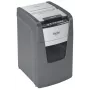 Destructora de papel Rexel Optimum AutoFeed+ 130X corte cruzado 55 dB 22 cm negra, plateada