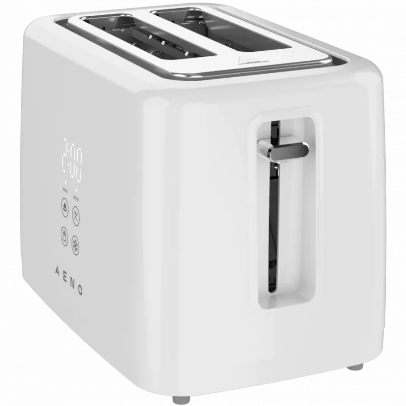 Tostadora AENO ATS0002W 2 ranuras, 780–930 W, 220–240 V 50–60 Hz, 3 modos, 7 niveles de tostado, blanca