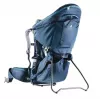 Mochila portabebés Deuter Kid Comfort Pro, azul, poliamida, máx. 22 kg, protección solar, bolsillo lateral