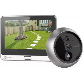 EZVIZ DP2C cámara de vigilancia 2 MP, pantalla de 4,3 pulgadas, Wi‑Fi, movimiento PIR, microSD hasta 512 GB, exterior/interior dorado