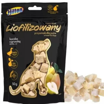 Snack para perros liofilizado Hilton con pato y pera, 50 g