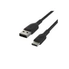 Cable trenzado USB-C USB-A 2 m negro