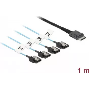 Delock OCuLink - Cable SAS interno – SAS 12 Gbit/s – OCuLink (SFF-8611) (M) a SATA (M) – 1 m (85829)