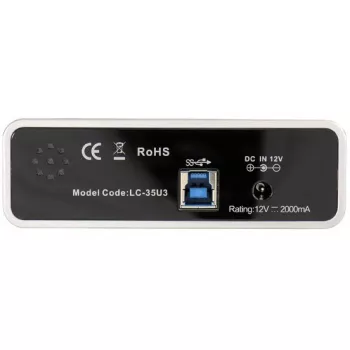 LC Power LC-35U3 - carcasa de almacenamiento - 8,9 cm (3.5) - SATA 6Gb/s - 600MBps - USB3.0 - negro (LC-35U3)