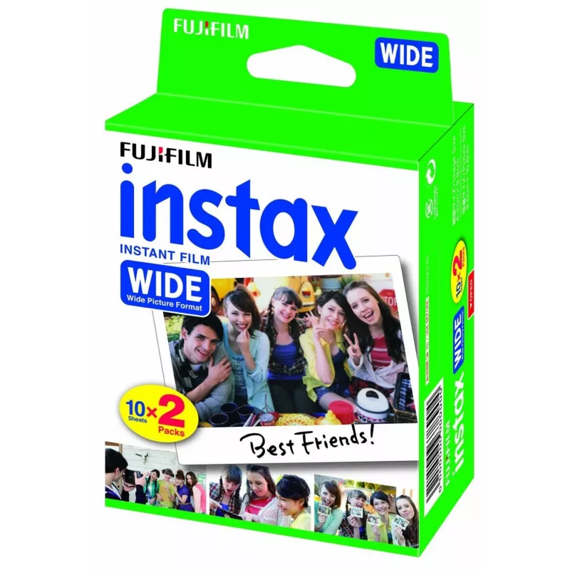 Película Fujifilm Instax Wide 20 unidades 108 x 86 mm
