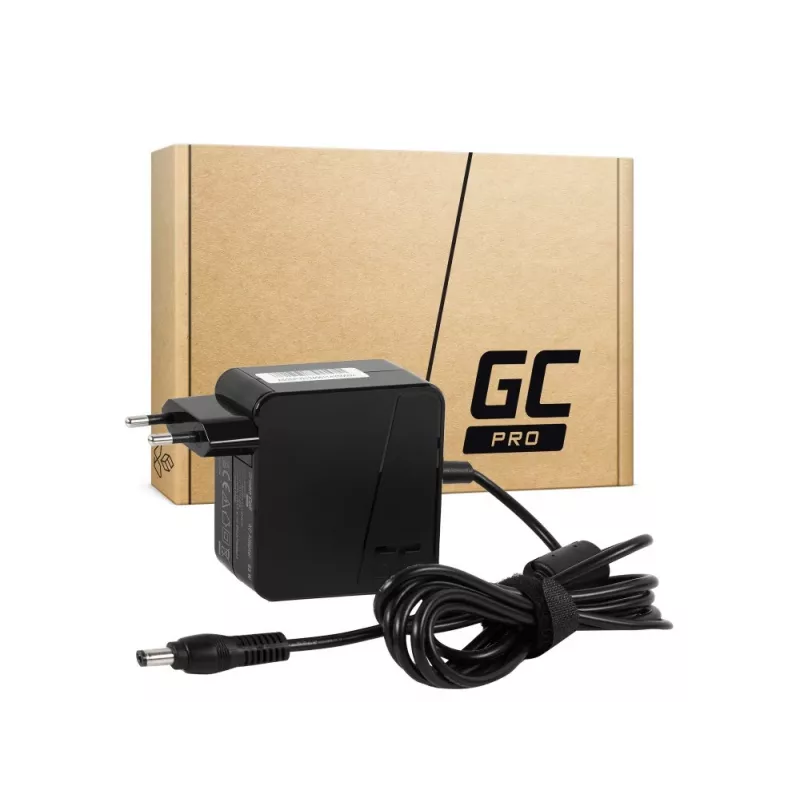 Fuente de alimentación Green Cell AD25PV2 65W, 19V 3,42A cargador de portátil AC/DC, negro