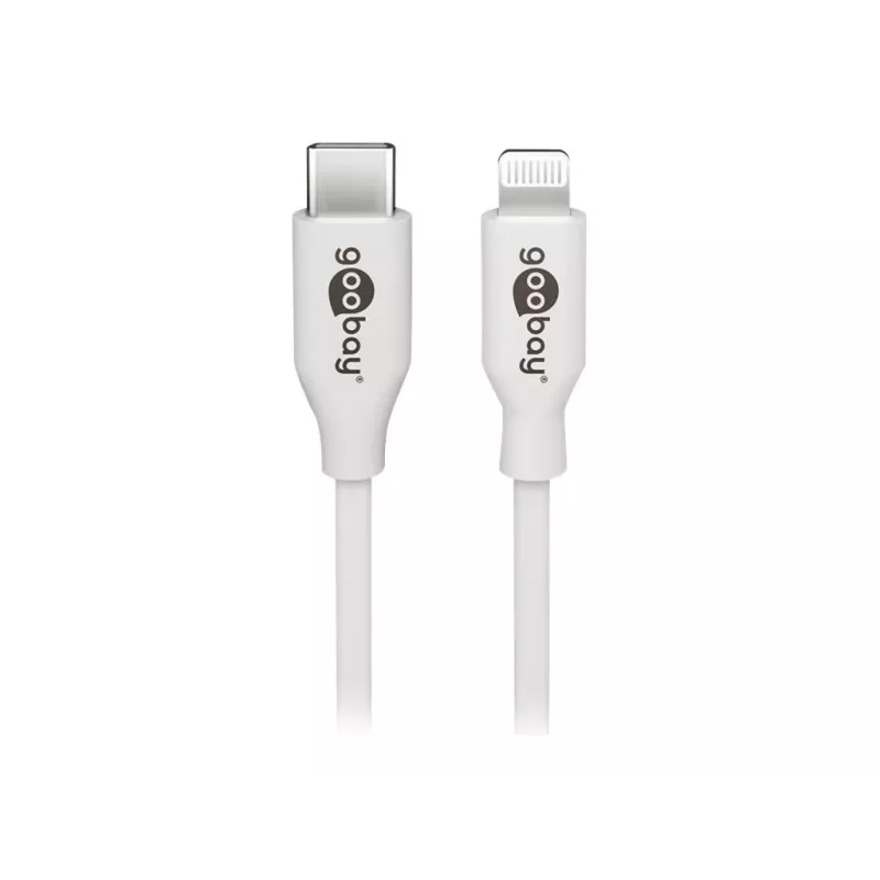 Goobay | Cable de carga y sincronización Lightning - USB-C | USB-C macho a Apple Lightning macho (8 pines) | USB-C macho