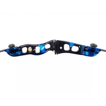 Arco compuesto POE LANG Firestar 25 lbs, construcción de carbono/aluminio, 740 mm de longitud, 3 flechas y reposaflechas