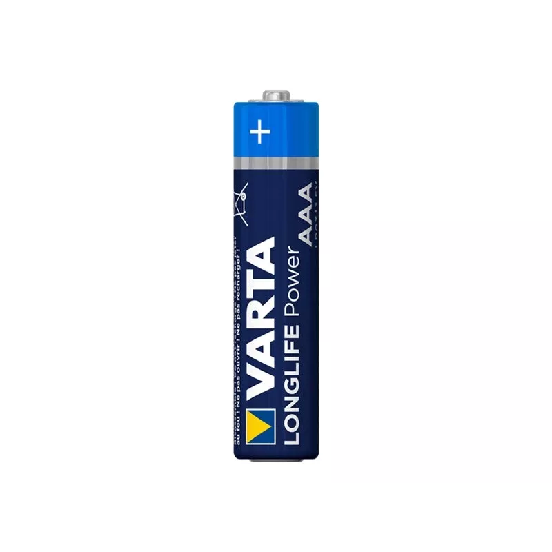 Pila alcalina desechable Varta Longlife Power AAA 1,5 V, pack de 40