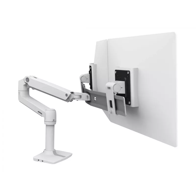 Ergotron 45-489-216 LX Desk Dual Direct Arm soporte para monitores, hasta 25 pulgadas (63,5 cm), 0,9–5 kg, blanco