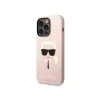 Karl Lagerfeld KLHMP14XSLKHLP iPhone 14 Pro Max 6.7 funda rígida rosa claro / silicona rosa claro Karl inches Head Magsafe