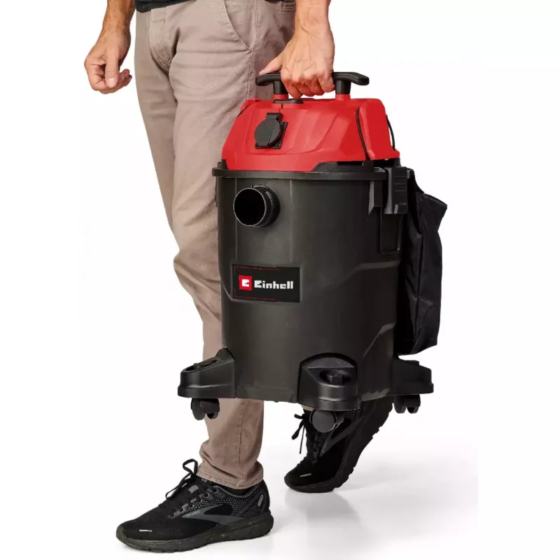 Einhell TC-VC 1825 A aspiradora de sólidos y líquidos, 25 l, roja/negra