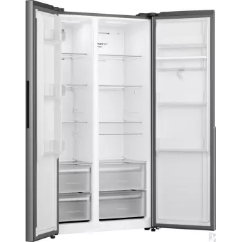 Gorenje HZF55082 NRS917E41XWD G400, Independiente, Puerta americana, Gris, 2 puerta(s), Táctil, LED