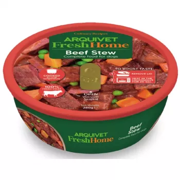 Pienso húmedo para perros ARQUIVET Fresh Home Gulasz de ternera 280 g – para perros adultos, ternera, alimento completo en lata