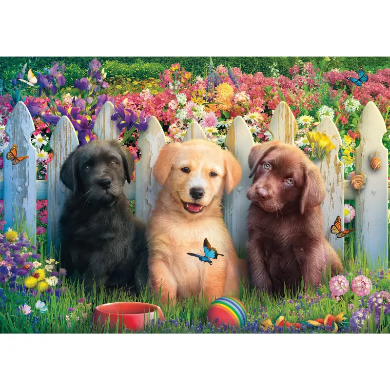 sweet puppy scene, puzzle 1000 piezas