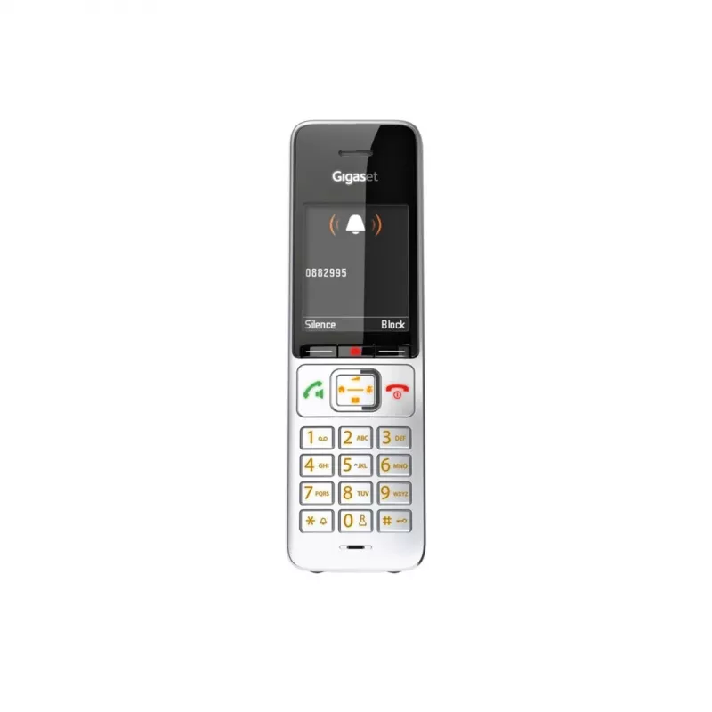 Teléfono analógico/DECT Gigaset COMFORT 500HX duo con identificación de llamadas negro, plata