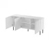 Cómoda Cama Meble JUNGLE 152x40.5x74.5 cm blanco mate con patas negras