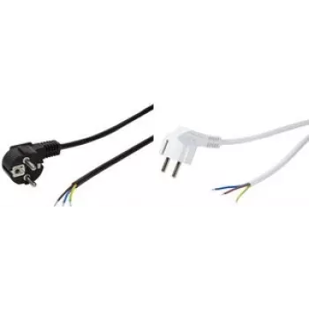 LogiLink - Cable de alimentación - CEE 7/7 (M) a sin conector - AC 250 V - 1,5 m - Negro