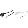 LogiLink - Cable de alimentación - CEE 7/7 (M) a sin conector - AC 250 V - 1,5 m - Negro