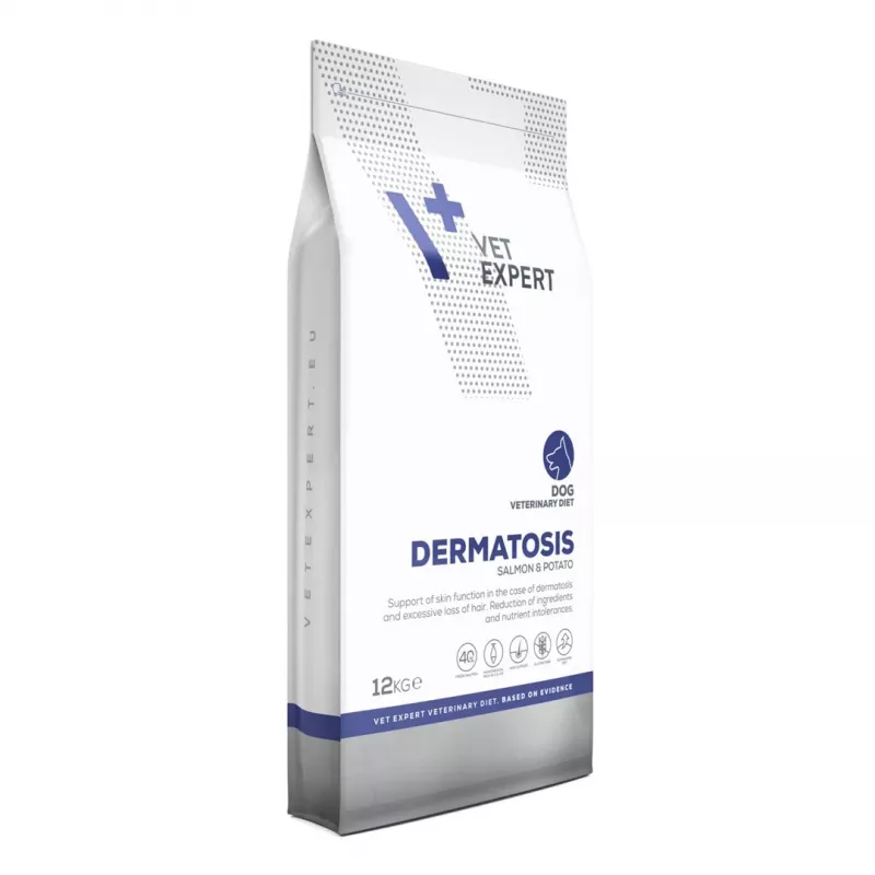 VET EXPERT Veterinary Diet Dermatosis Dog Salmon & Potato - pienso para perros - 12 kg