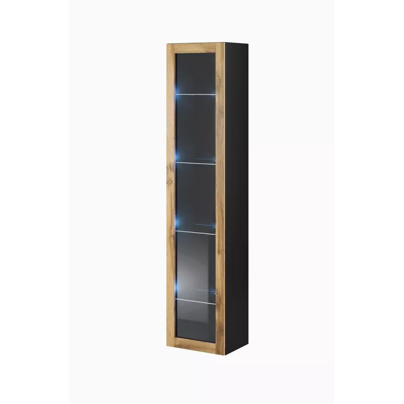 Conjunto de armarios de salón Cama VIGO 3 negro/roble wotan