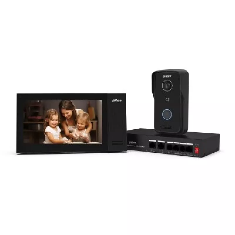 Dahua VTO2111D-P-S3 estación de puerta IP para villa, 2 MP, PoE, IP65, negra