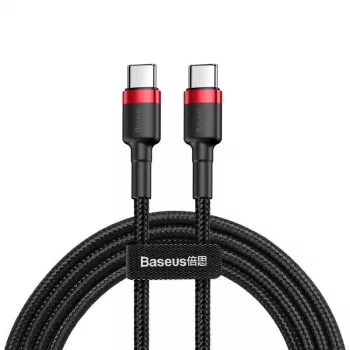 Cable USB-C a USB-C Baseus CATKLF-G91 1 m, conector macho USB-C, 0,48 Gbit/s, negro