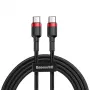 Cable USB-C a USB-C Baseus CATKLF-G91 1 m, conector macho USB-C, 0,48 Gbit/s, negro