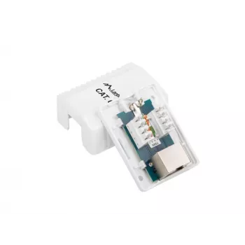 Toma de superficie RJ-45 blanca Lanberg OS6-0001-W