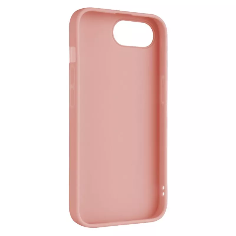 Tapa trasera para móvil FIXED para Apple iPhone 16e, Goma, Rosa