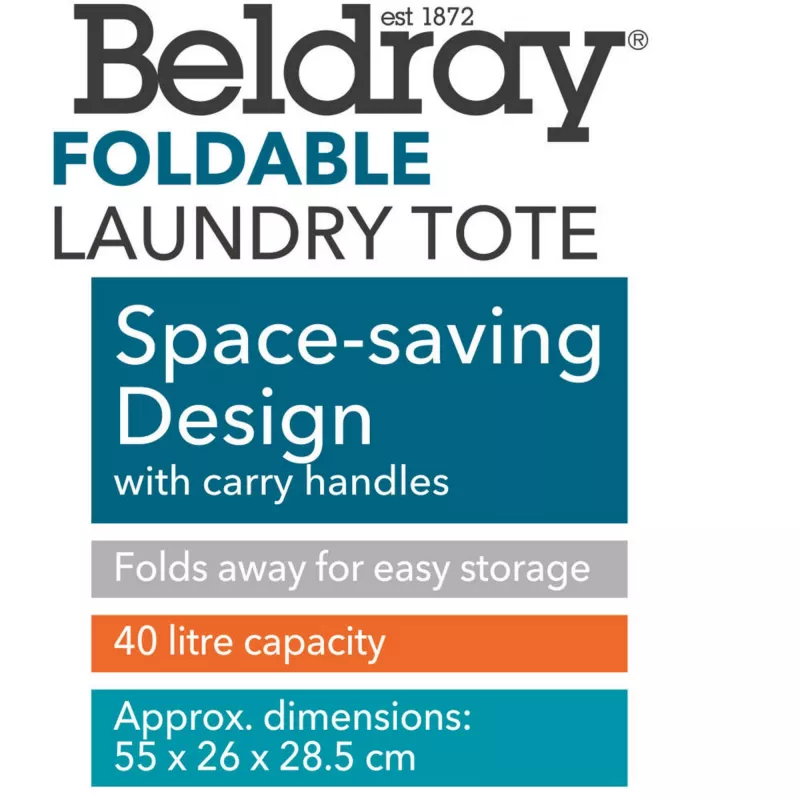 Bolsa de lavandería Beldray LA032142DFEU7 plegable y ligera de transportar