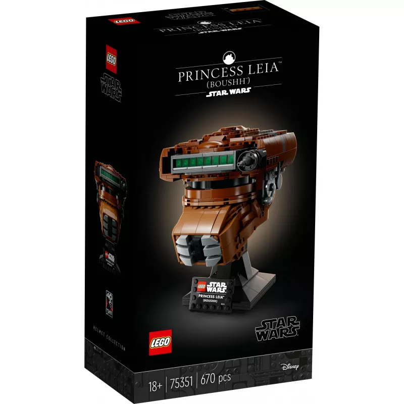 LEGO Star Wars Casco de la princesa Leia (Boushh) Set para adultos 75351 (670 piezas)
